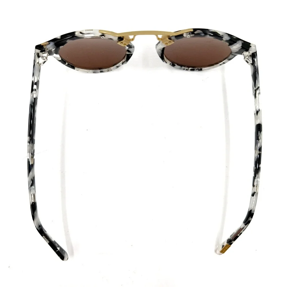 Krewe St Louis Sunglasses Mirrored Oyster Tortoise Gold Bridge